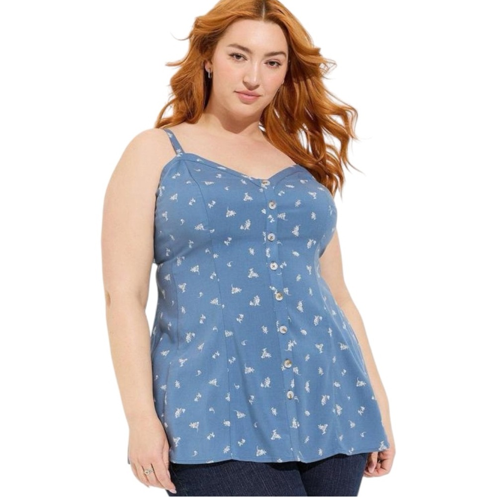 NWT Torrid Fit & Flare Button Up Sleeveless Cami - Size: 10 (M/L)